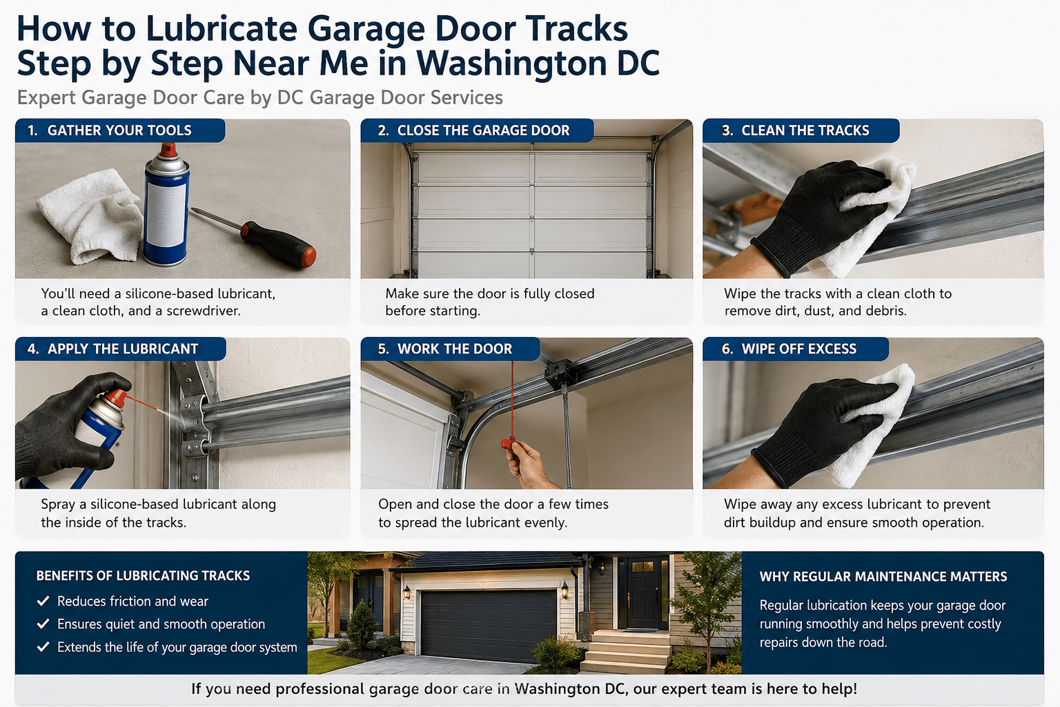 How to Lubricate Garage Door Tracks Step by Step