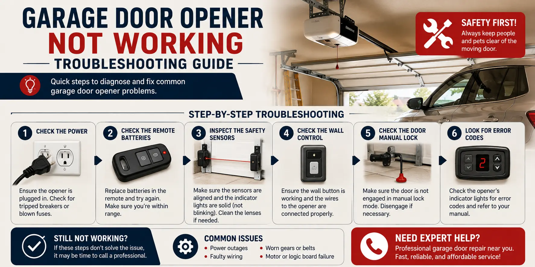 Garage Door Opener Not Working Troubleshooting Guide